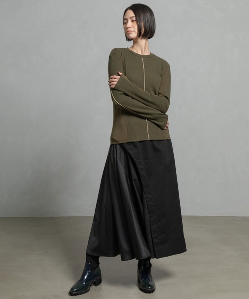 MARECHAL TERRE（マルシャルテル）の「ラグウォームインナー（Tシャツ/カットソー・レディース・ブラック/カーキ/パープル/グレー/ホワイト・MEDIUM）」の19枚目の写真