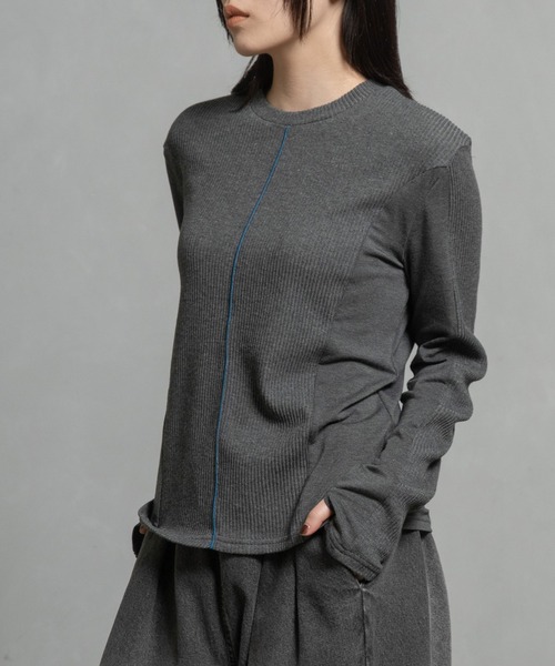 MARECHAL TERRE（マルシャルテル）の「ラグウォームインナー（Tシャツ/カットソー・レディース・ブラック/カーキ/パープル/グレー/ホワイト・MEDIUM）」の20枚目の写真