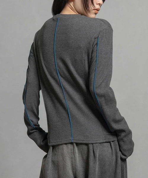 MARECHAL TERRE（マルシャルテル）の「ラグウォームインナー（Tシャツ/カットソー・レディース・ブラック/カーキ/パープル/グレー/ホワイト・MEDIUM）」の21枚目の写真