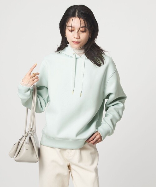 green label relaxing（グリーンレーベルリラクシング）の「ダンボール フーディー プルオーバー（パーカー・レディース・グレー/ナチュラル/ブラック/ライトブルー/オフホワイト・FREE）」の5枚目の写真