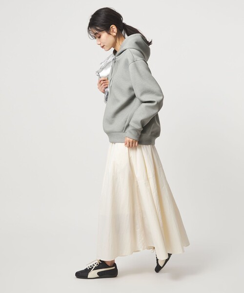 green label relaxing（グリーンレーベルリラクシング）の「ダンボール フーディー プルオーバー（パーカー・レディース・グレー/ナチュラル/ブラック/ライトブルー/オフホワイト・FREE）」の10枚目の写真