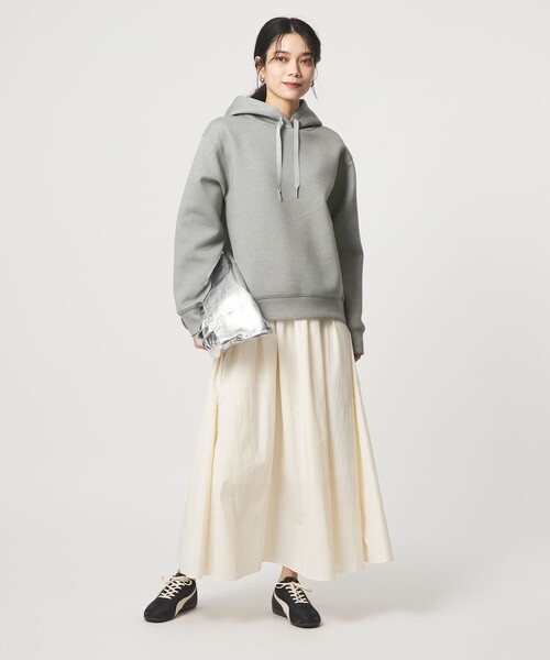 green label relaxing（グリーンレーベルリラクシング）の「ダンボール フーディー プルオーバー（パーカー・レディース・グレー/ナチュラル/ブラック/ライトブルー/オフホワイト・FREE）」の11枚目の写真