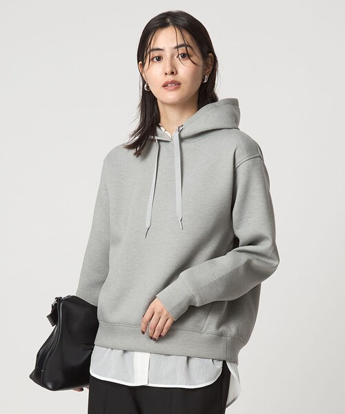 green label relaxing（グリーンレーベルリラクシング）の「ダンボール フーディー プルオーバー（パーカー・レディース・グレー/ナチュラル/ブラック/ライトブルー/オフホワイト・FREE）」の13枚目の写真