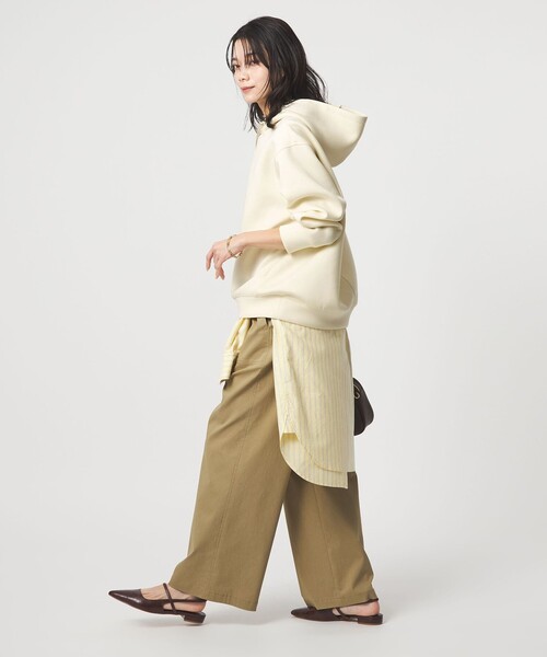 green label relaxing（グリーンレーベルリラクシング）の「ダンボール フーディー プルオーバー（パーカー・レディース・グレー/ナチュラル/ブラック/ライトブルー/オフホワイト・FREE）」の21枚目の写真