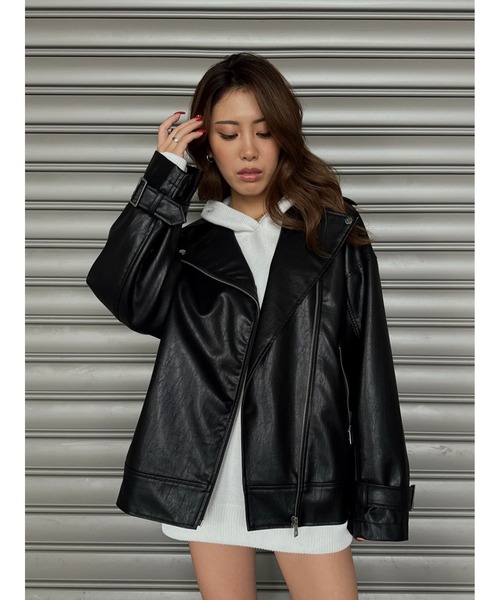 EGOIST（エゴイスト）の「Backタックライダースジャケット（ライダースジャケット・レディース・ブラック・FREE）」の8枚目の写真