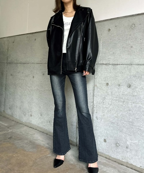 EGOIST（エゴイスト）の「Backタックライダースジャケット（ライダースジャケット・レディース・ブラック・FREE）」の20枚目の写真