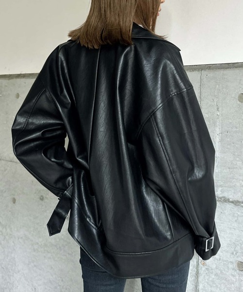 EGOIST（エゴイスト）の「Backタックライダースジャケット（ライダースジャケット・レディース・ブラック・FREE）」の17枚目の写真