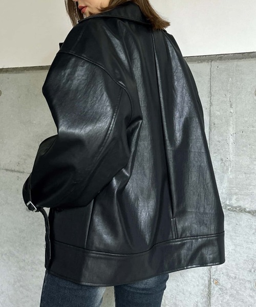 EGOIST（エゴイスト）の「Backタックライダースジャケット（ライダースジャケット・レディース・ブラック・FREE）」の16枚目の写真