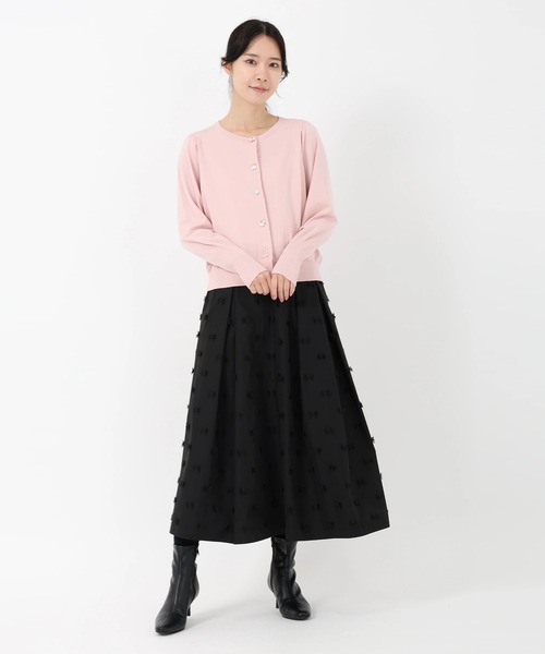 UNIVERVAL MUSE(ユニバーバル ミューズ)の「コンフォートイネス_アソートチャームニットカーディガン(カーディガン/ボレロ・レディース・ライトピンク/オフホワイト/ブラック・2)」の11枚目の写真