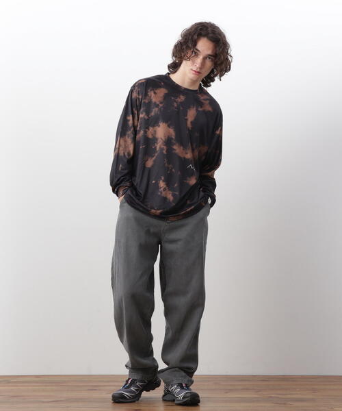 MANASTASH（マナスタッシュ）の「MANASTASH/マナスタッシュ　TIE DYE L/S TOP /タイダイロングスリーブT（Tシャツ/カットソー・メンズ・ダークグリーン系/ブラック・L/M/XL/S）」の6枚目の写真
