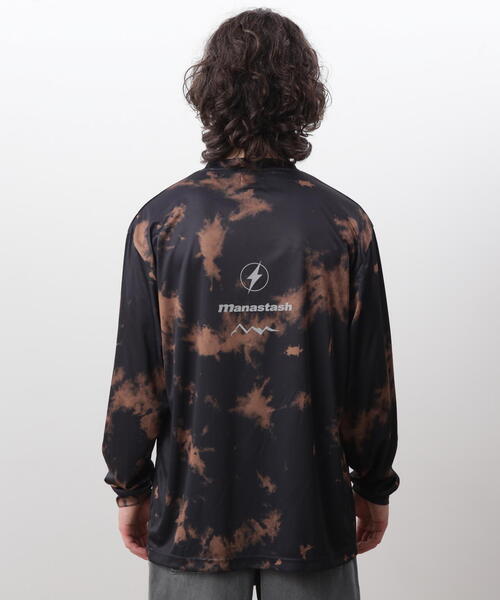 MANASTASH（マナスタッシュ）の「MANASTASH/マナスタッシュ　TIE DYE L/S TOP /タイダイロングスリーブT（Tシャツ/カットソー・メンズ・ダークグリーン系/ブラック・L/M/XL/S）」の9枚目の写真