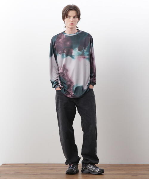 MANASTASH（マナスタッシュ）の「MANASTASH/マナスタッシュ　TIE DYE L/S TOP /タイダイロングスリーブT（Tシャツ/カットソー・メンズ・ダークグリーン系/ブラック・L/M/XL/S）」の17枚目の写真