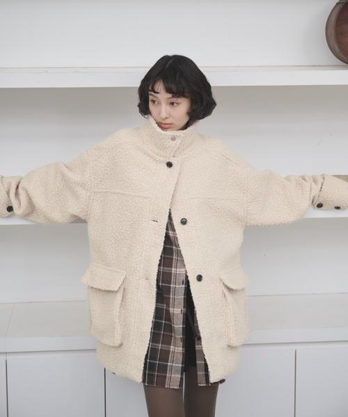 セール】2WAYループツイードミドルコート（その他アウター）｜AIC