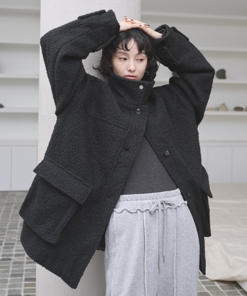 セール】2WAYループツイードミドルコート（その他アウター）｜AIC