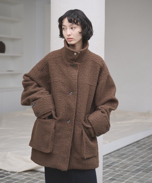 セール】2WAYループツイードミドルコート（その他アウター）｜AIC