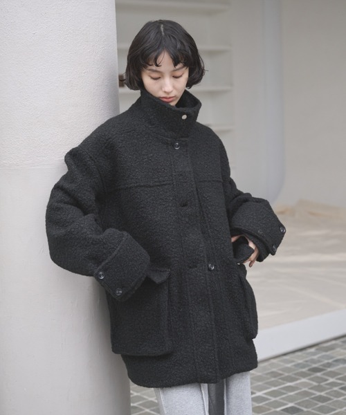 セール】2WAYループツイードミドルコート（その他アウター）｜AIC