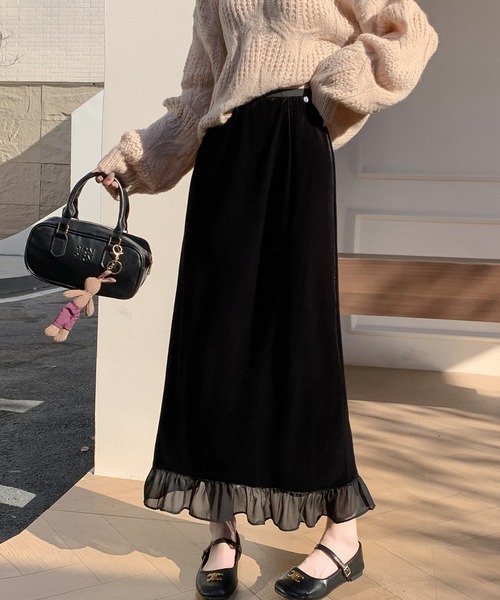 アルチビオ　★　 バック裾プリーツ ベロアスカート アルチビオ ☆ バック裾プリーツ ベロアスカート 楽天市場】【バーゲン