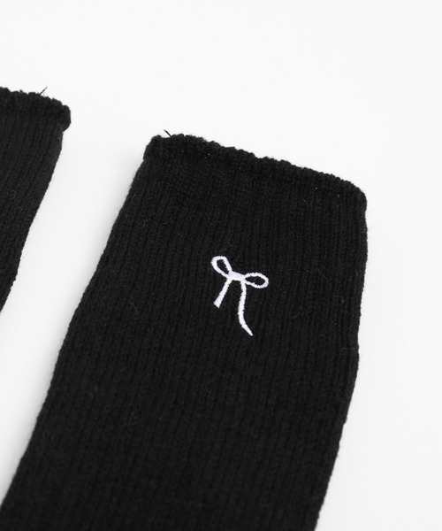 URBAN CHERRY(アーバンチェリー)の「リボン刺繍レッグウォーマー(レッグウォーマー・キッズ・ホワイト/ブラウン/ブラック・FREE)」の14枚目の写真