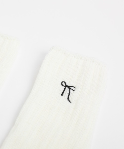 URBAN CHERRY(アーバンチェリー)の「リボン刺繍レッグウォーマー(レッグウォーマー・キッズ・ホワイト/ブラウン/ブラック・FREE)」の10枚目の写真
