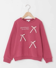 a.v.v（アーヴェヴェ）の「[100-160]【WEB限定商品】リボン付きロゴトレーナー（Tシャツ/カットソー・キッズ）」