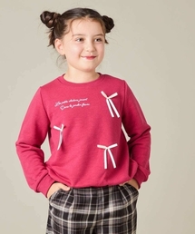 a.v.v（アーヴェヴェ）の「[100-160]【WEB限定商品】リボン付きロゴトレーナー（スウェット・キッズ）」