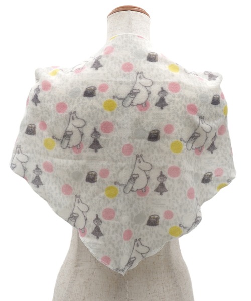 macocca（マコッカ）の「MOOMIN ムーミン 起毛ポリエステル マグネット付 三角マフラー（マフラー・レディース・オレンジ/アイボリー/ブルーグリーン・FREE）」の5枚目の写真