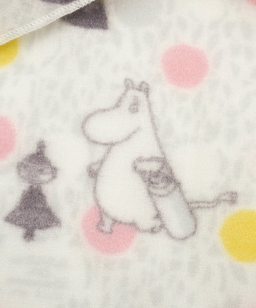macocca（マコッカ）の「MOOMIN ムーミン 起毛ポリエステル マグネット付 三角マフラー（マフラー・レディース・オレンジ/アイボリー/ブルーグリーン・FREE）」の7枚目の写真