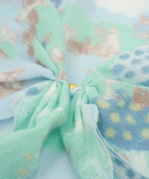 macocca（マコッカ）の「MOOMIN ムーミン 起毛ポリエステル マグネット付 三角マフラー（マフラー・レディース・オレンジ/アイボリー/ブルーグリーン・FREE）」の11枚目の写真