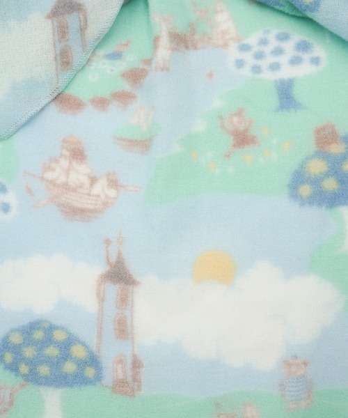 macocca（マコッカ）の「MOOMIN ムーミン 起毛ポリエステル マグネット付 三角マフラー（マフラー・レディース・オレンジ/アイボリー/ブルーグリーン・FREE）」の12枚目の写真