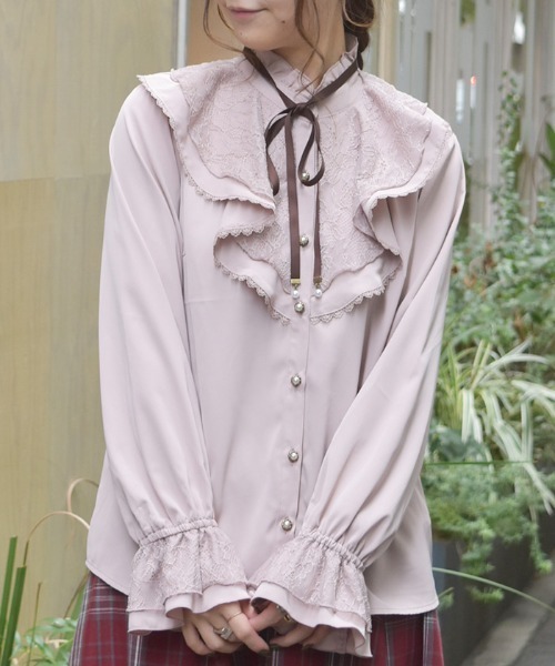 axes femme（アクシーズファム）の「レース重ねラッフルフリルBL