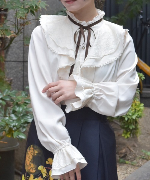 axes femme（アクシーズファム）の「レース重ねラッフルフリルBL