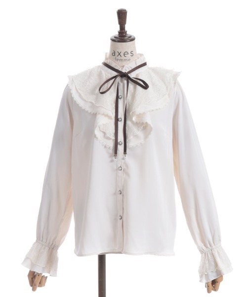 axes femme（アクシーズファム）の「レース重ねラッフルフリルBL
