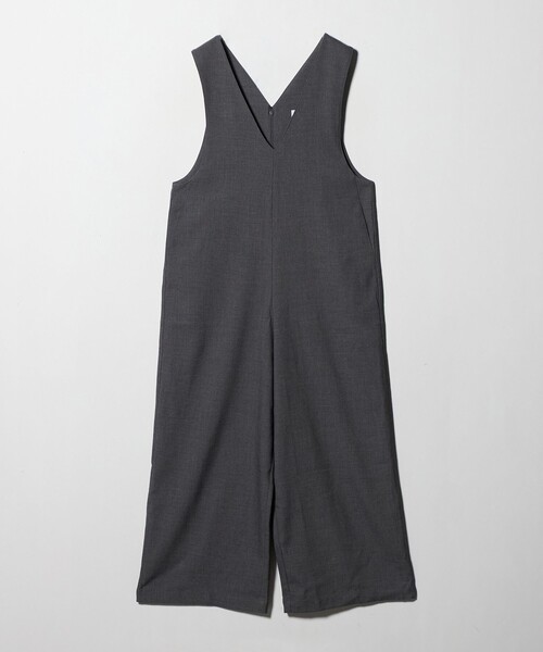 A DAY IN THE LIFE UNITED ARROWS(アデイインザライフユナイテッドアローズ)の「裏起毛 Vネック オールインワン <A DAY IN THE LIFE>(ワンピース・レディース・ネイビー/グレー系/ナチュラル・FREE)」の2枚目の写真