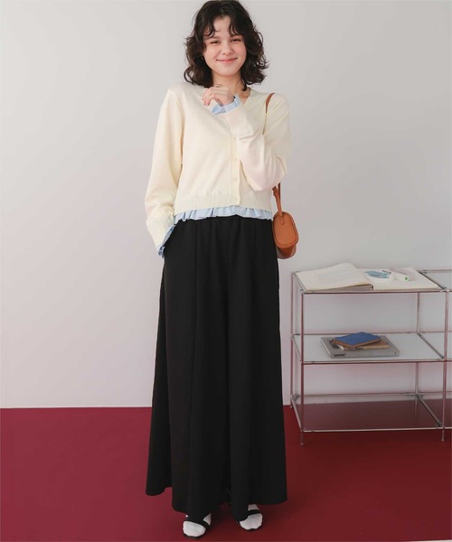 titivate(ティティベイト)の「スーパーワイドタックスウェットパンツ(その他パンツ・レディース・オフホワイト/クリーム/ブラック・L/M/S/SP)」の2枚目の写真