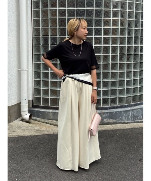 titivate(ティティベイト)の「スーパーワイドタックスウェットパンツ(その他パンツ・レディース・オフホワイト/クリーム/ブラック・L/M/S/SP)」の8枚目の写真