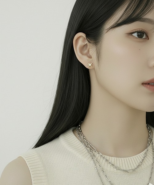 Burner(バーナー)の「【Sonu jewelry(ソヌジュエリー)】 金属アレルギー対応 シンプルピアス oku-pierce-4-9【RBTS】(ピアス(両耳用)・レディース・ゴールド/シルバー・FREE)」の3枚目の写真