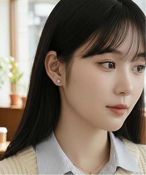 Burner(バーナー)の「【Sonu jewelry(ソヌジュエリー)】 金属アレルギー対応 シンプルピアス oku-pierce-4-9【RBTS】(ピアス(両耳用)・レディース・ゴールド/シルバー・FREE)」の4枚目の写真