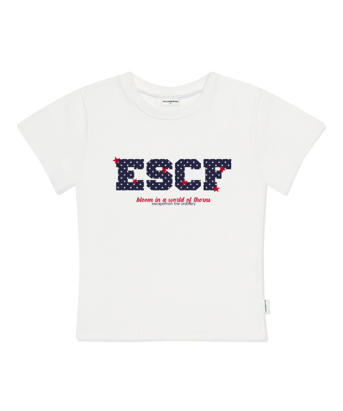 ESCAPEFROM（エスケープフロム）の「ドットスターブloomプリントスリムフィット半袖Tシャツアイボリー（Tシャツ/カットソー・レディース・その他・MEDIUM）」の2枚目の写真