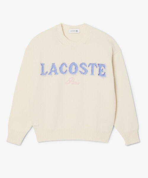 LACOSTE（ラコステ）の「シャギータッチロゴジャカードウールセーター（ニット/セーター・レディース・オフホワイト・34/36/38/40）」の7枚目の写真