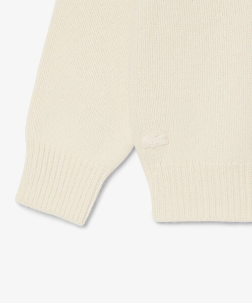LACOSTE（ラコステ）の「シャギータッチロゴジャカードウールセーター（ニット/セーター・レディース・オフホワイト・34/36/38/40）」の3枚目の写真