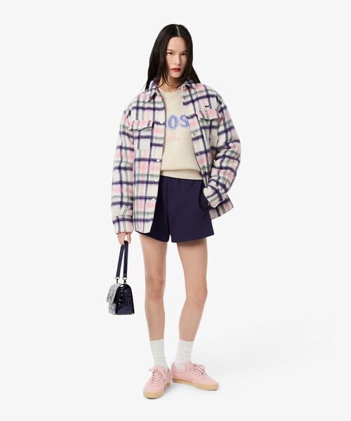 LACOSTE（ラコステ）の「シャギータッチロゴジャカードウールセーター（ニット/セーター・レディース・オフホワイト・34/36/38/40）」の4枚目の写真