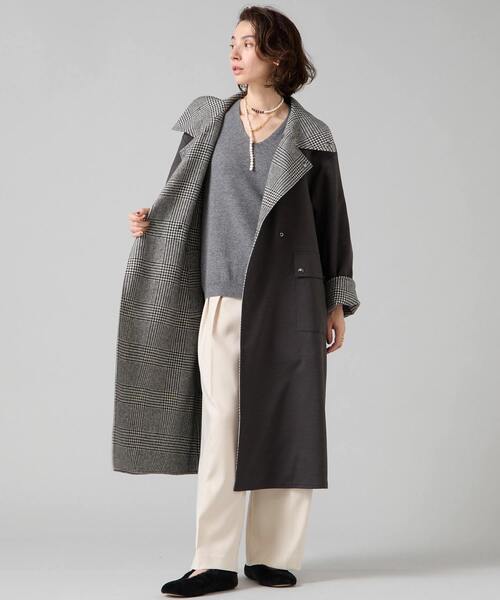 Liesse（リエス）の「【大草直子さんコラボ】リバーシブルコート（その他アウター・レディース・ベージュ/ブラック・3/2）」の19枚目の写真