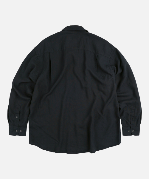 FRIZMWORKS(フリズムワークス)の「TENCEL LINEN OPEN COLLAR SHIRT _ CHARCOAL(シャツ/ブラウス・メンズ・その他・LARGE/X-LARGE/SMALL/MEDIUM)」の2枚目の写真
