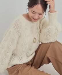 DRESKIP | 【S-LL】ふんわり大人の 透かし編みニット(ニット/セーター)