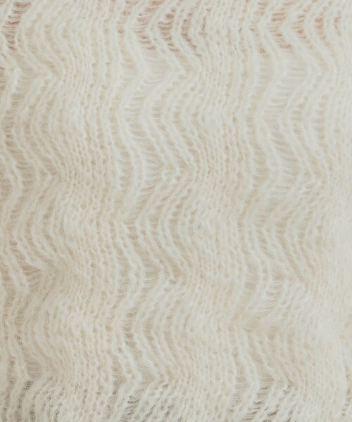 DRESKIP（ドレスキップ）の「【S-LL】ふんわり大人の 透かし編みニット（ニット/セーター・レディース・チャコールグレー/ブルー/アイボリー/ライトオレンジ系・01/02/03/04）」の12枚目の写真