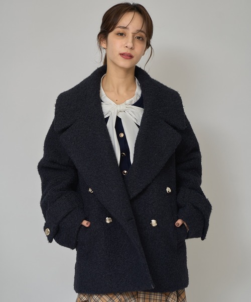 ボアダブルミドルコート（ステンカラーコート）｜REDYAZEL