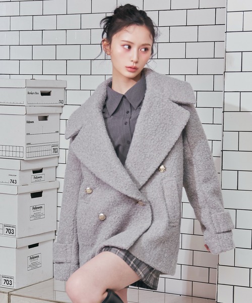 レディアゼル ボアダブルミドルコート REDYAZEL/アウター｜公式