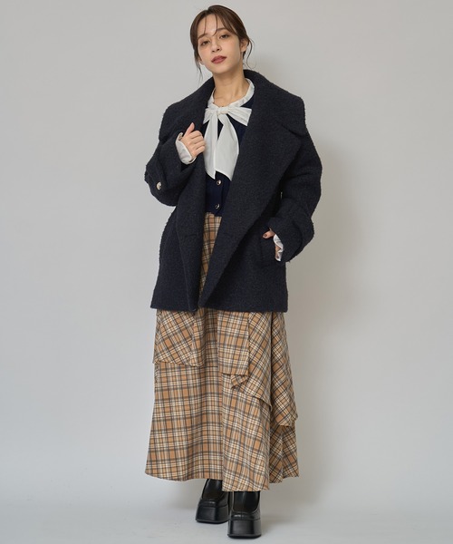ボアダブルミドルコート（ステンカラーコート）｜REDYAZEL