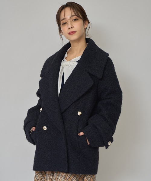 ボアダブルミドルコート（ステンカラーコート）｜REDYAZEL