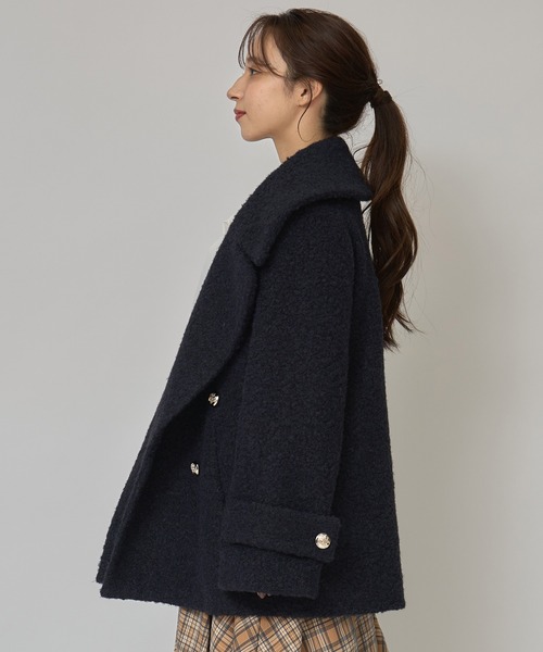 ボアダブルミドルコート（ステンカラーコート）｜REDYAZEL